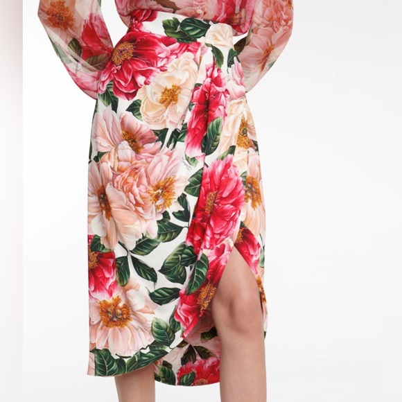 Dolce & Gabbana Camellia Print Cady Tulip Skirt - NEW WITH TAGS - Picture 5 of 16